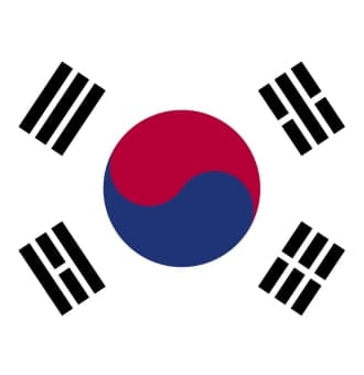Intermat 2024 drapeau de la Corée du Sud taille carrée
