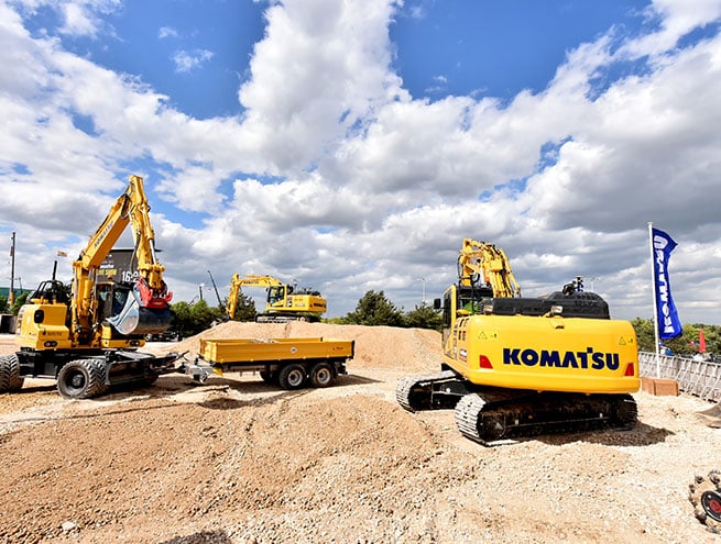 Machines de démolition sur chantier